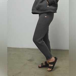 New Lunya Women's Restore Double Faced Pant Mercurial Grey Heather sold out $198